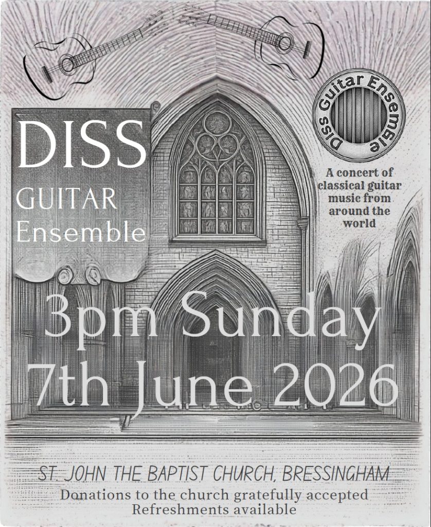 Poster for St John the Baptist Church, Bressingham 7th June 2026
